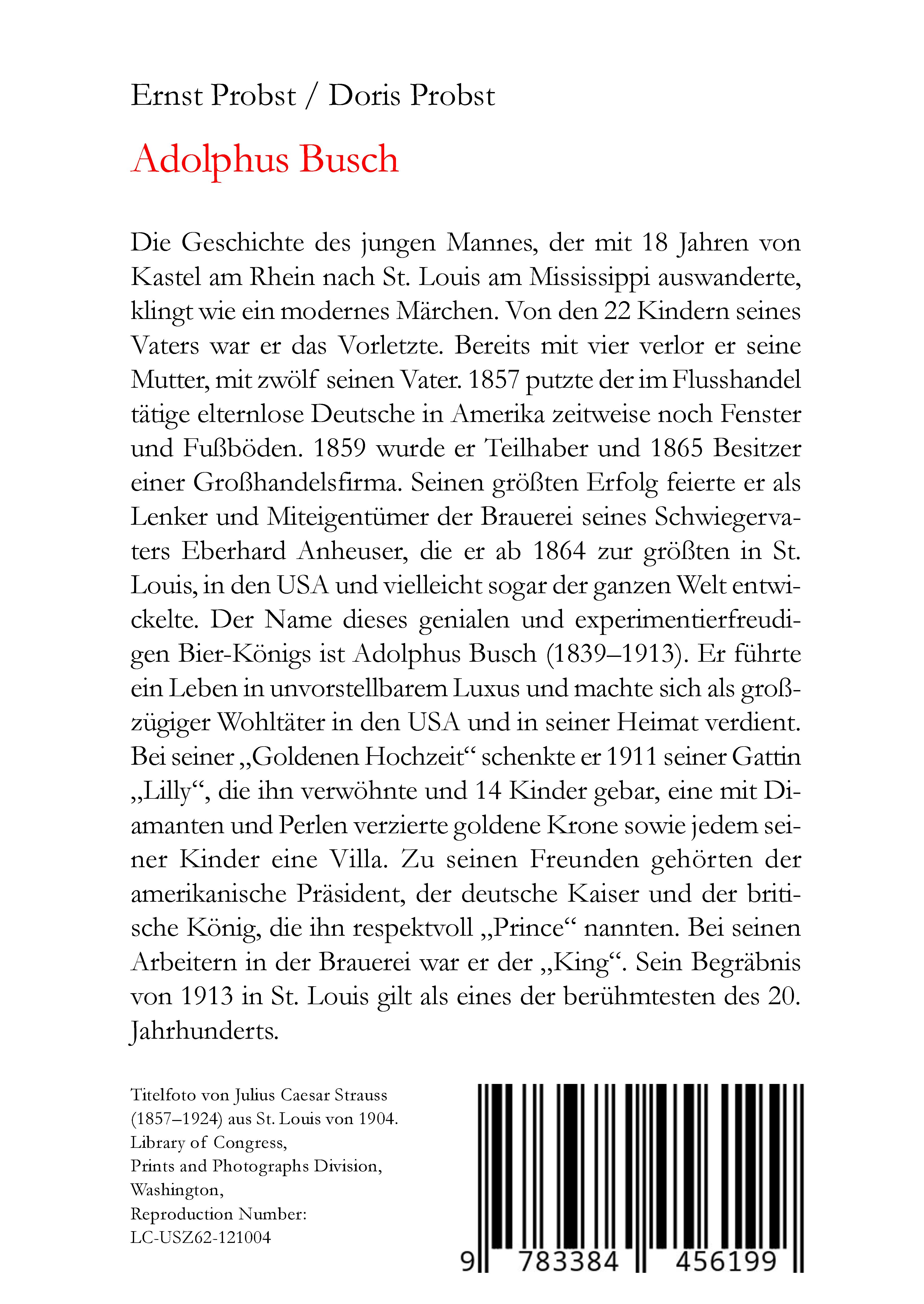 Rückseitencover Adolphus Busch