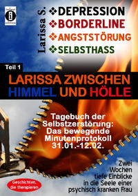 Vorderes Coverbild DEPRESSION - BORDERLINE - ANGSTSTÖRUNG - SELBSTHASS Teil 1: Larissa zwischen Himmel und Hölle - Tagebuch der Selbstzerstörung