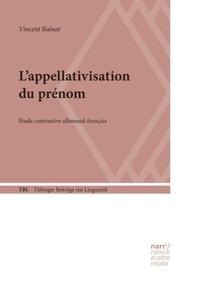 Vorderes Coverbild L’appellativisation du prénom