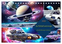 Vorderes Coverbild Im Weltall unterwegs - Verrückte Fahrzeuge im Universum (Tischkalender 2026 DIN A5 quer), CALVENDO Monatskalender