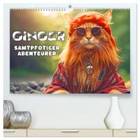 Vorderes Coverbild Ginger - Samtpfotiger Abenteurer (hochwertiger Premium Wandkalender 2025 DIN A2 quer), Kunstdruck in Hochglanz