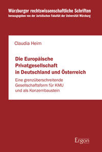 Vorderes Coverbild Die Europäische Privatgesellschaft in Deutschland und Österreich