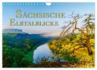 Vorderes Coverbild Sächsische Elbtalblicke (Wandkalender 2025 DIN A4 quer), CALVENDO Monatskalender