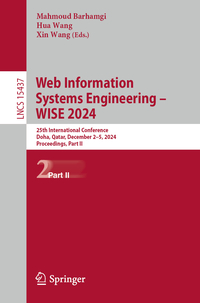 Vorderes Coverbild Web Information Systems Engineering – WISE 2024