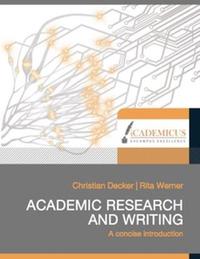 Vorderes Coverbild Academic research and writing