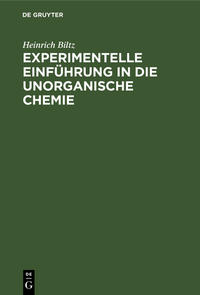 Vorderes Coverbild Experimentelle Einführung in die unorganische Chemie
