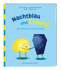 Vorderes Coverbild Nachtblau und Limone. Aus Fremden werden Freunde. Mit Nächstenliebe Vorurteile überwinden. Christliche Kindergeschichte über Hilfsbereitschaft. Bilderbuch zum Vorlesen ab 5 Jahren.
