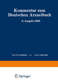 Vorderes Coverbild Kommentar zum Deutschen Arzneibuch 6. Ausgabe 1926