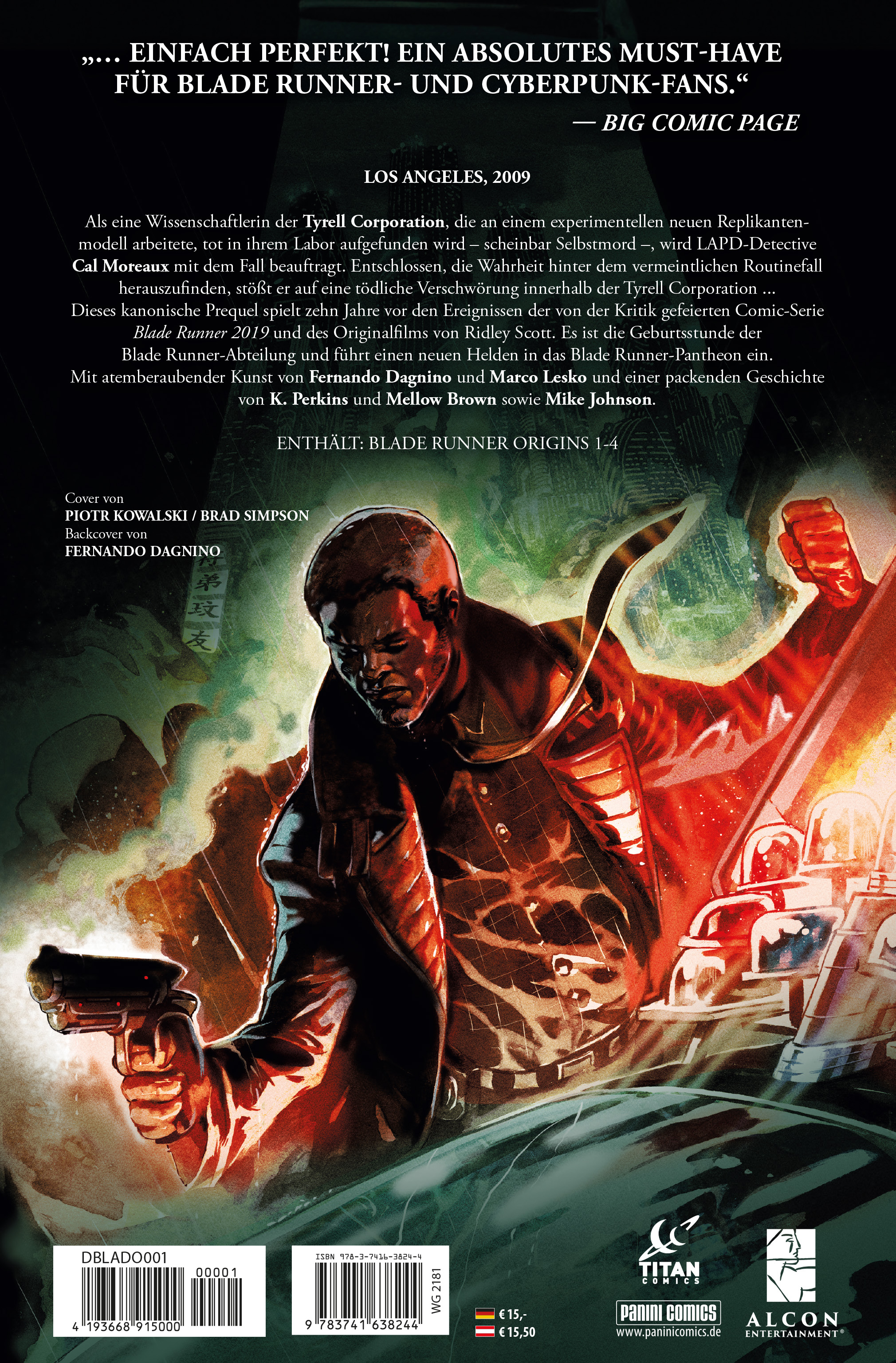 Rückseitencover Blade Runner Origins