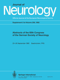 Vorderes Coverbild Abstracts of the 65th congress of the German Society of Neurology