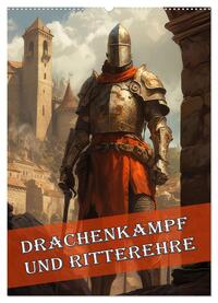 Vorderes Coverbild Drachenkampf und Ritterehre (Wandkalender 2025 DIN A2 hoch), CALVENDO Monatskalender