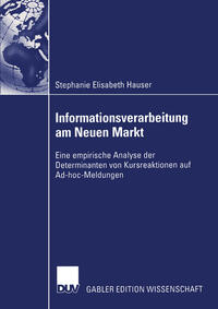 Vorderes Coverbild Informationsverarbeitung am Neuen Markt