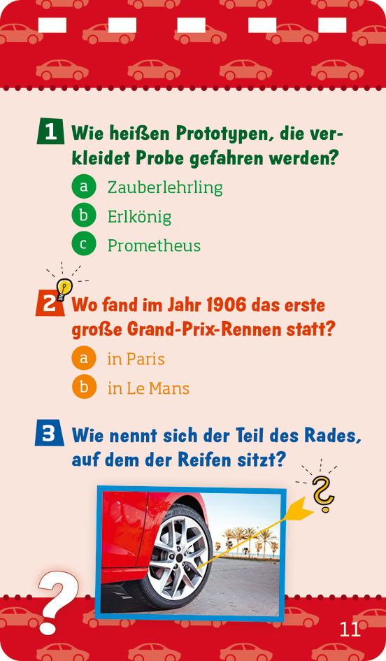 Beispielinhalt (Bild) WAS IST WAS Quiz Autos