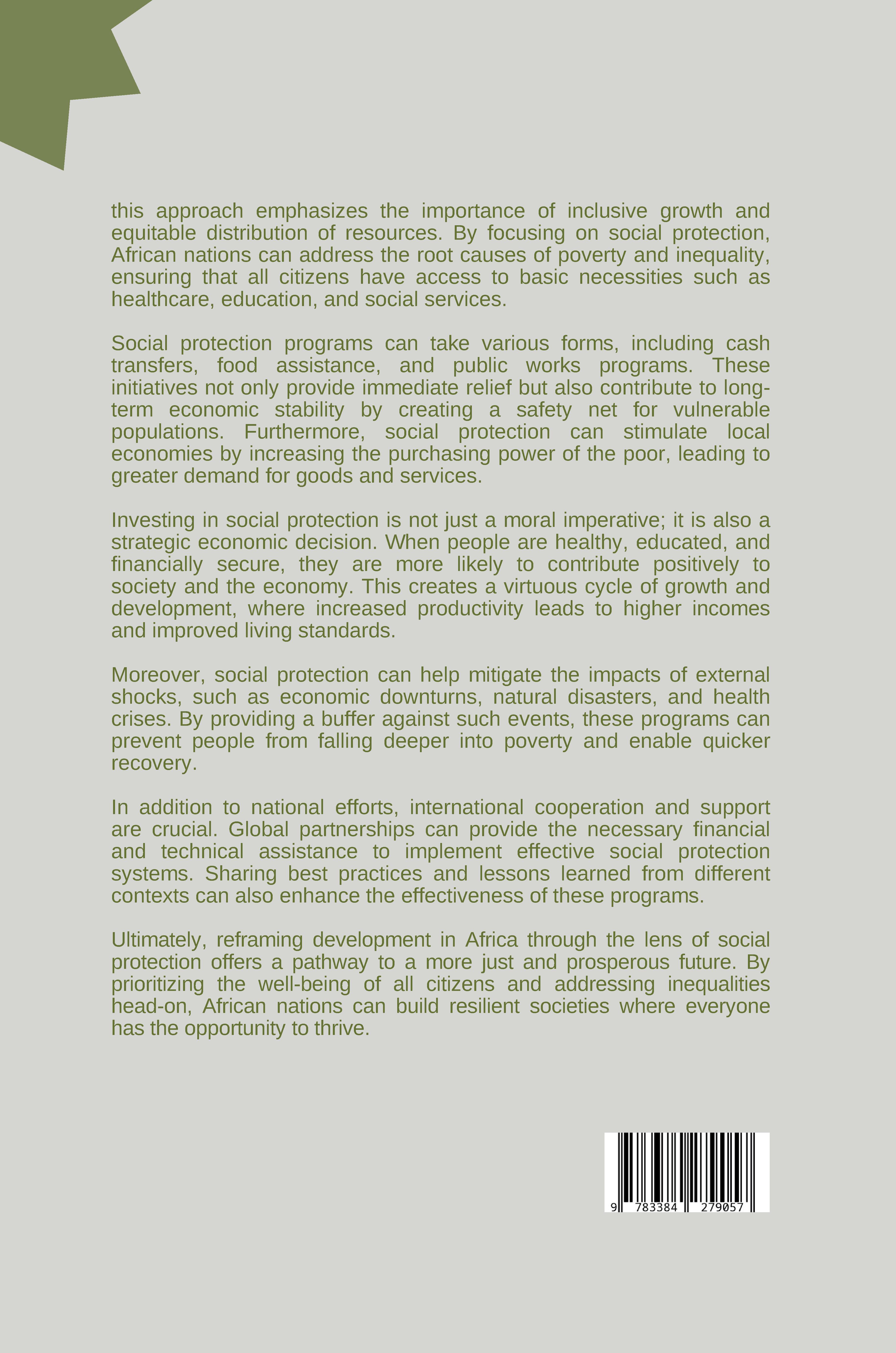 Rückseitencover Rethinking Development in Africa: Social Protection as a Challenge to Neo-Liberal Policies