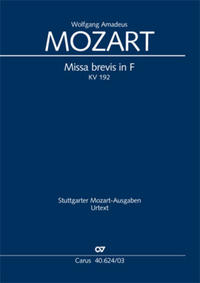 Vorderes Coverbild Missa brevis in F (Klavierauszug)