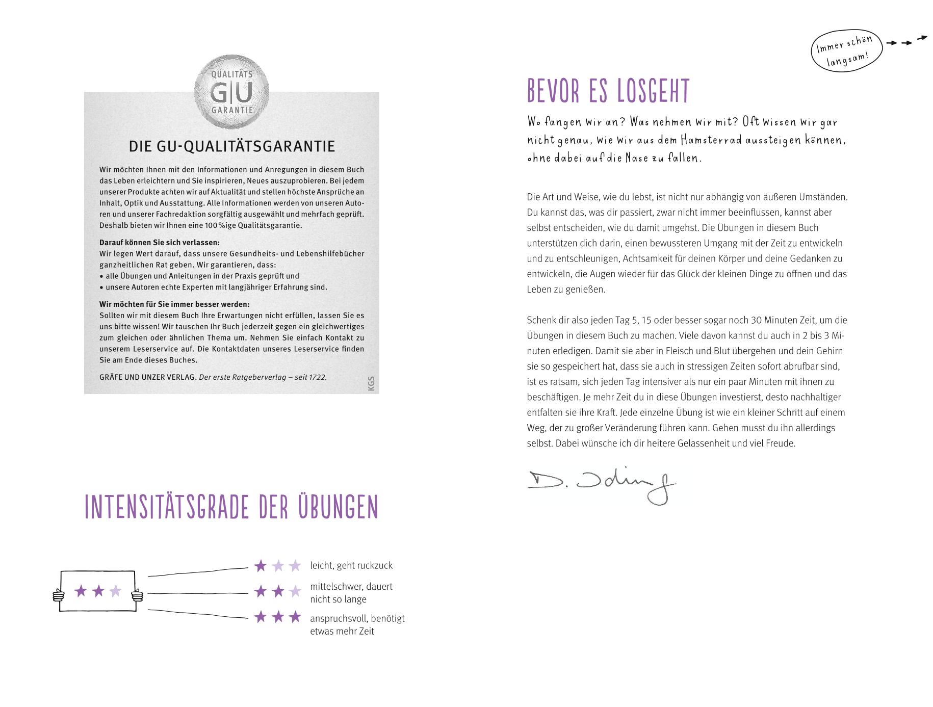Beispielinhalt (Bild) Entschleunigen