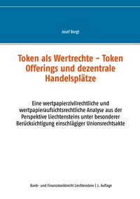 Vorderes Coverbild Token als Wertrechte und Token Offerings und dezentrale Handelsplätze