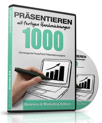 Vorderes Coverbild Präsentieren mit fertigen Handzeichnungen - 1000 überzeugende PowerPoint Präsentationsobjekte -