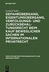 Vorderes Coverbild Gefahrübergang, Eigentumsübergang, Verfolgungs- und Zurückbehaltungsrecht beim Kauf beweglicher Sachen im internationalen Privatrecht