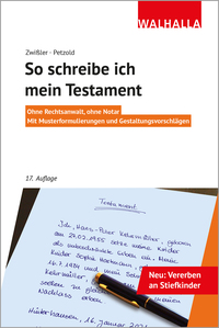 Vorderes Coverbild So schreibe ich mein Testament