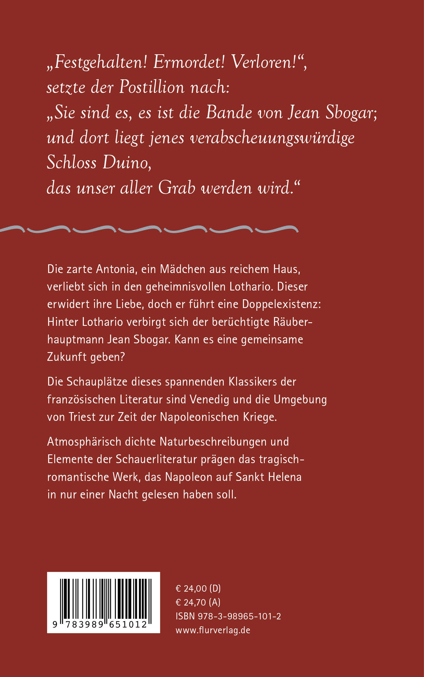 Rückseitencover Jean Sbogar