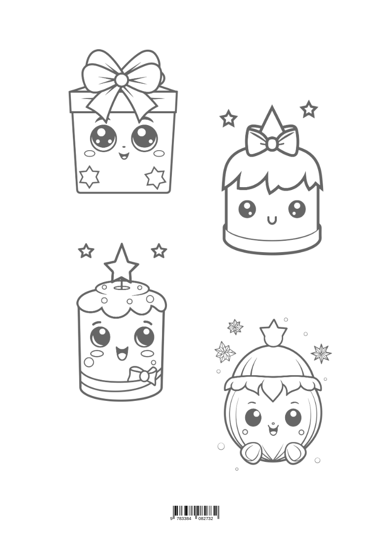 Rückseitencover Frohe Kawaii-Weihnachten