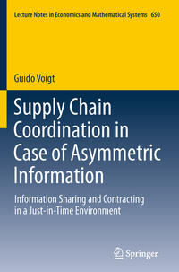 Vorderes Coverbild Supply Chain Coordination in Case of Asymmetric Information