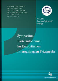 Vorderes Coverbild Symposium Parteiautonomie im Europäischen Internationalen Privatrecht