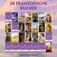 Vorderes Coverbild 28 französische Bücher (28 Bücher + Audio-Online) - Frank-Lesemethode - Kommentierte zweisprachige Ausgabe Französisch-Deutsch