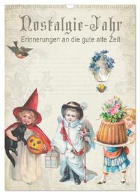 Vorderes Coverbild Nostalgie-Jahr, Motive aus alten Poesiealben (Wandkalender 2025 DIN A3 hoch), CALVENDO Monatskalender