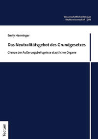 Vorderes Coverbild Das Neutralitätsgebot des Grundgesetzes