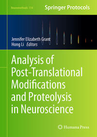 Vorderes Coverbild Analysis of Post-Translational Modifications and Proteolysis in Neuroscience