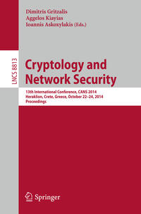 Vorderes Coverbild Cryptology and Network Security