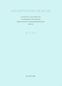 Vorderes Coverbild Inscriptiones Thessalonicae et viciniae