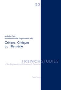 Vorderes Coverbild Critique, Critiques au 18e siècle