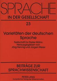 Vorderes Coverbild Varietäten der deutschen Sprache