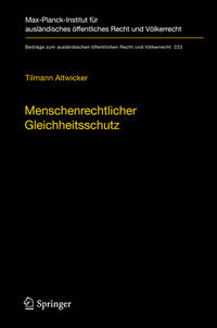 Vorderes Coverbild Menschenrechtlicher Gleichheitsschutz