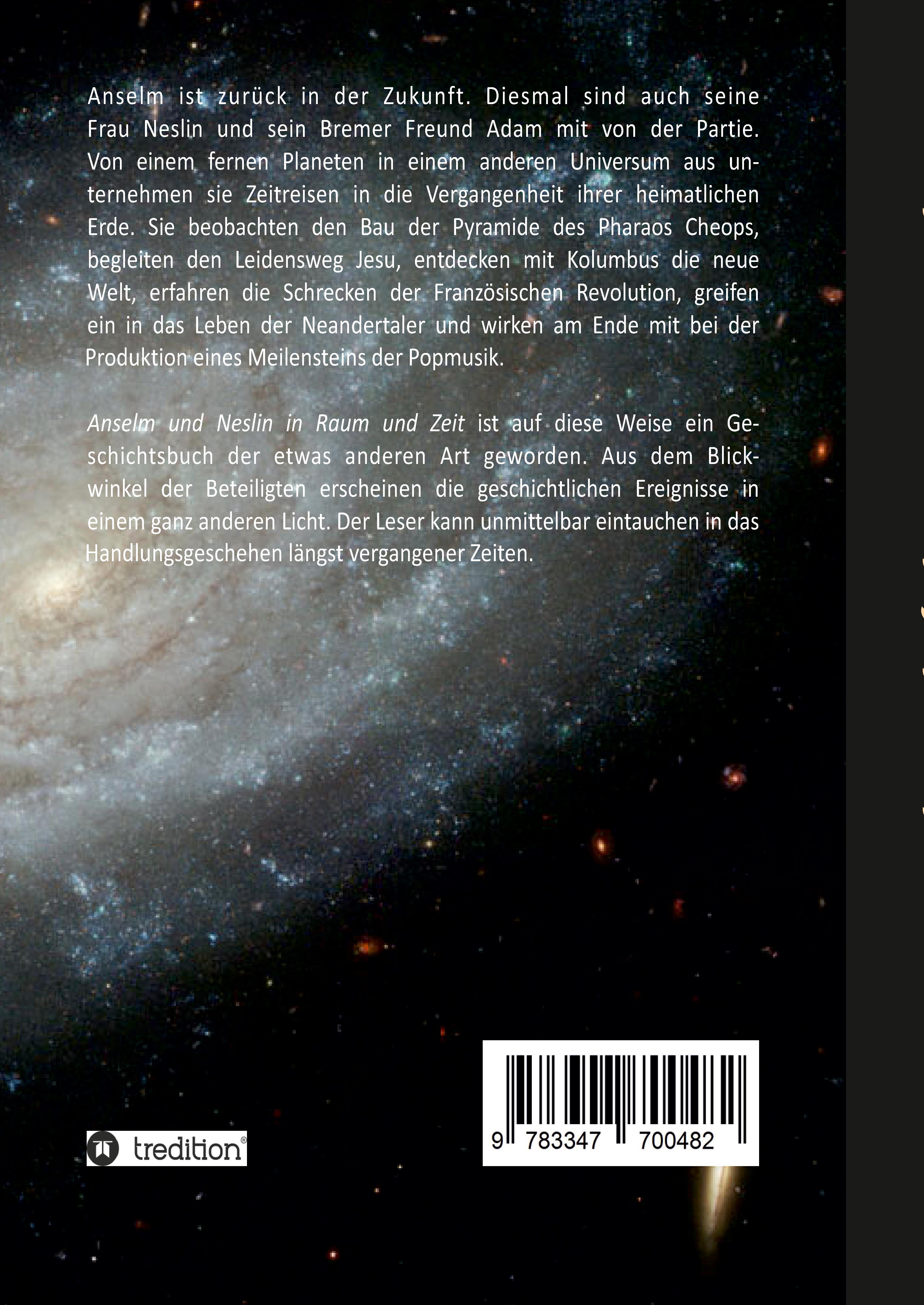 Rückseitencover Anselm und Neslin in Raum und Zeit