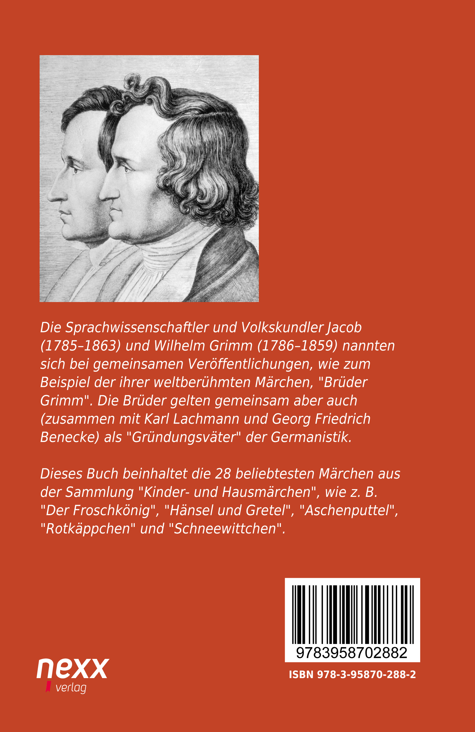 Rückseitencover Die beliebtesten Märchen der Gebrüder Grimm