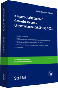Vorderes Coverbild Körperschaftsteuer-, Gewerbesteuer-, Umsatzsteuer-Erklärung 2023