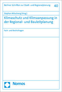 Vorderes Coverbild Klimaschutz und Klimaanpassung in der Regional- und Bauleitplanung