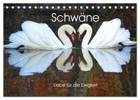 Vorderes Coverbild Schwäne, Liebe für die Ewigkeit (Tischkalender 2026 DIN A5 quer), CALVENDO Monatskalender
