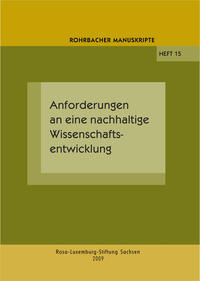 Vorderes Coverbild Anforderungen an eine nachhaltige Wissenschaftsentwicklung