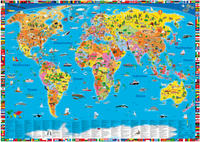 Vorderes Coverbild Illustrierte politische Weltkarte