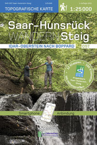 Vorderes Coverbild Saar-Hunsrück-Steig Wanderkarte Ost 1: 25 000 mit Online-Anbindung und Höhenprofilen