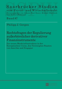 Vorderes Coverbild Rechtsfragen der Regulierung außerbörslicher derivativer Finanzinstrumente