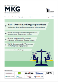 Vorderes Coverbild MkG-Fachinfomagazin Ausgabe 04/23