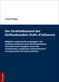 Vorderes Coverbild Der Straftatbestand des Einflusshandels (Trafic d’influence)