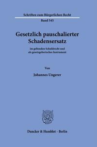 Vorderes Coverbild Gesetzlich pauschalierter Schadensersatz.