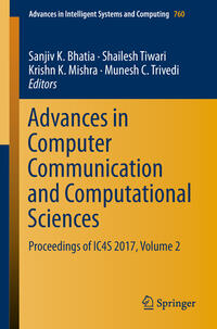 Vorderes Coverbild Advances in Computer Communication and Computational Sciences